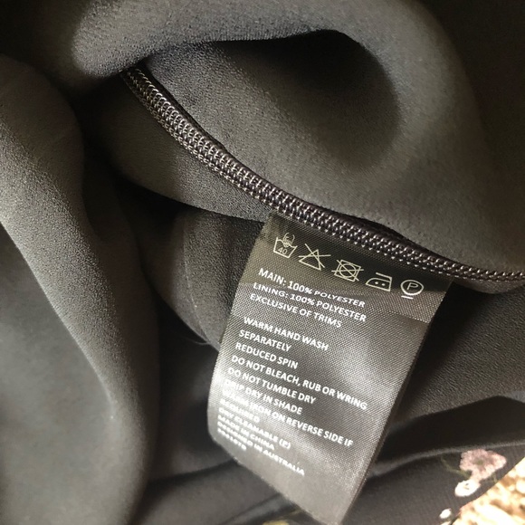 Bardot black floral one shoulder top size 12 - Picture 9 of 13